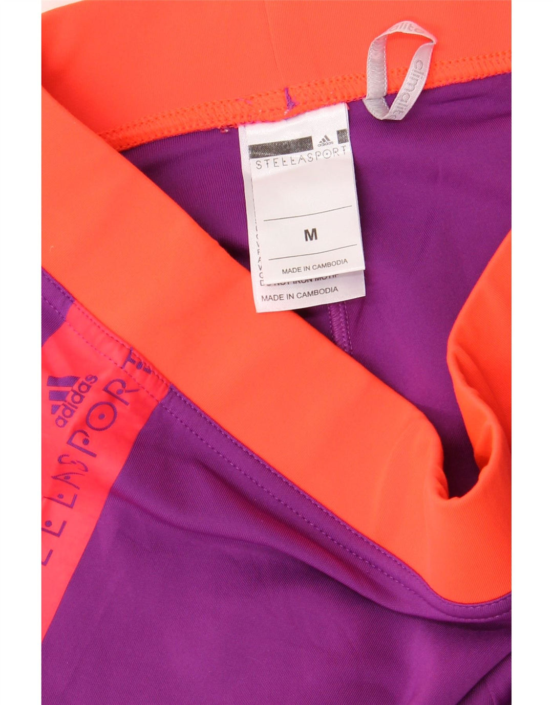 Γυναικείο κολάν ADIDAS Climalite Graphic UK 12 Medium Purple Colourblock