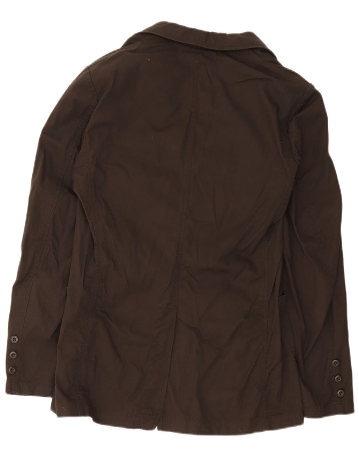 Sisley Ανδρικό Μπουφάν Blazer 2 Κουμπιών IT 48 Μεσαίο Καφέ Βαμβακερό