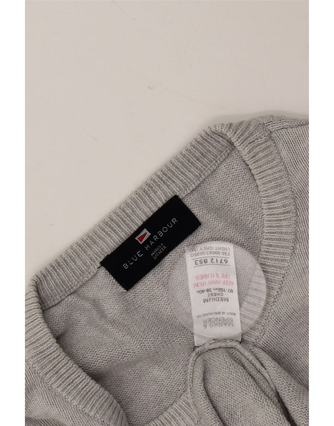 Ανδρικό πουλόβερ Marks & Spencer Crew Neck Jumper UK 38/40 Medium Grey
