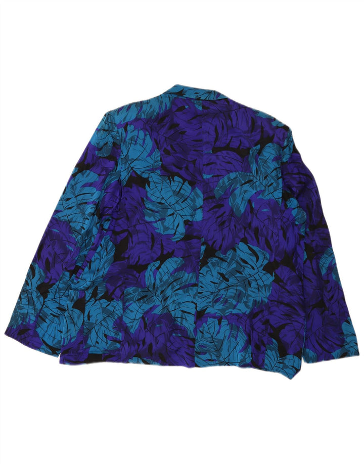 Rosanna Manzoni Γυναικείο Open Blazer Jacket IT 44 Medium Blue Floral