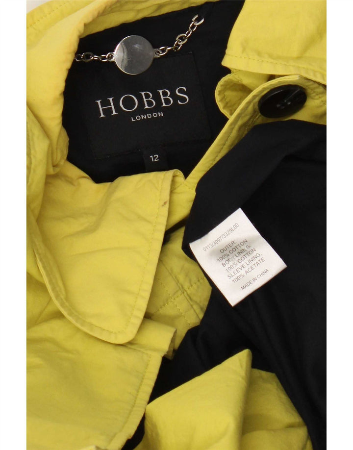 Hobbs Γυναικείο παλτό μπιζελιού UK 12 μεσαίο κίτρινο βαμβάκι