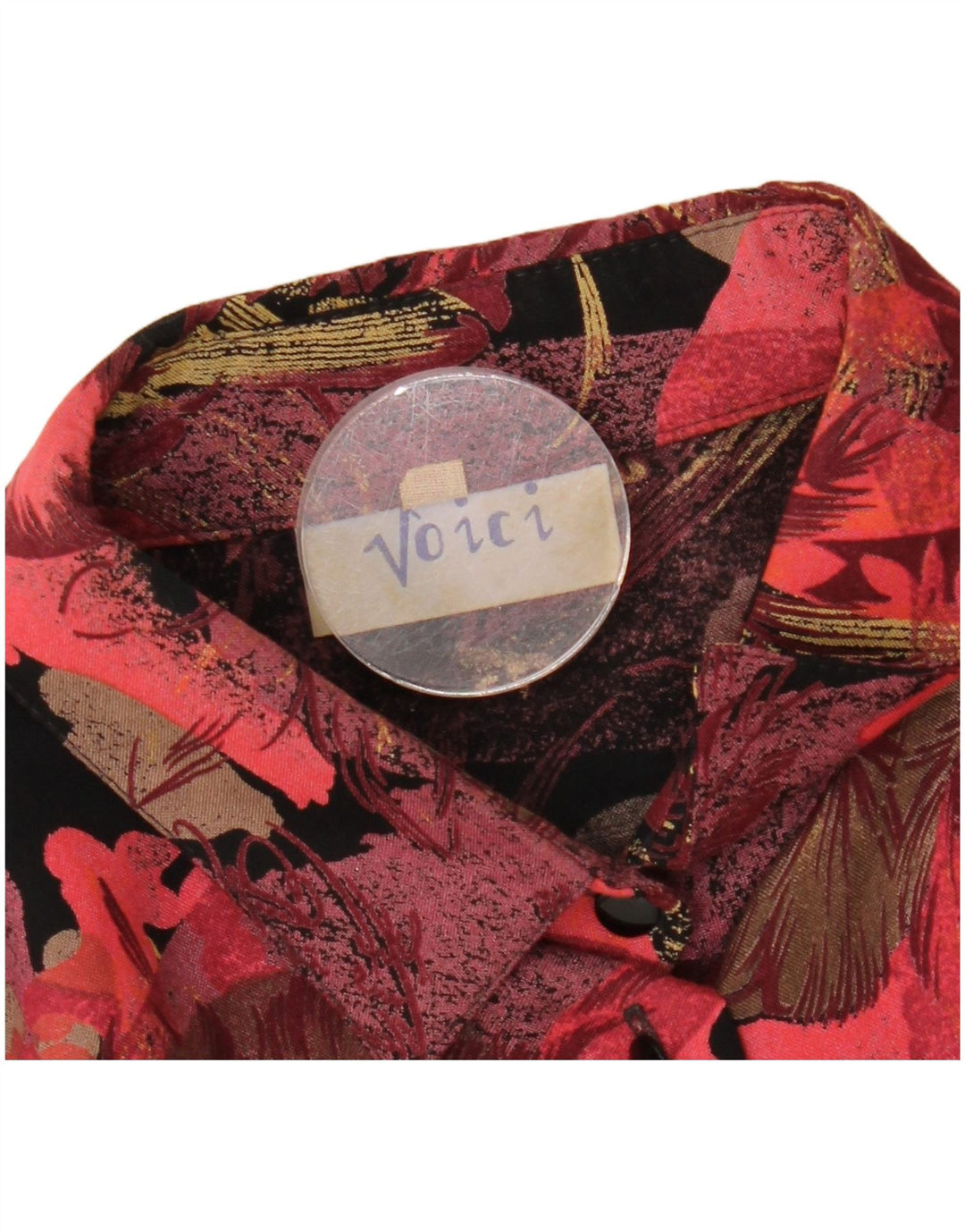 Vintage γυναικεία φούστα 2 τεμαχίων UK 12 Medium W27 Βουργουνδίας Floral Retro