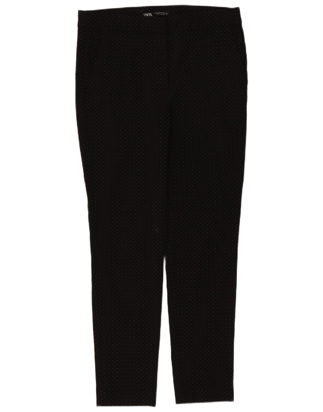 Zara Γυναικείο Slim παντελόνι Chino Medium W28 L27 Μαύρη Βισκόζη με στίγματα