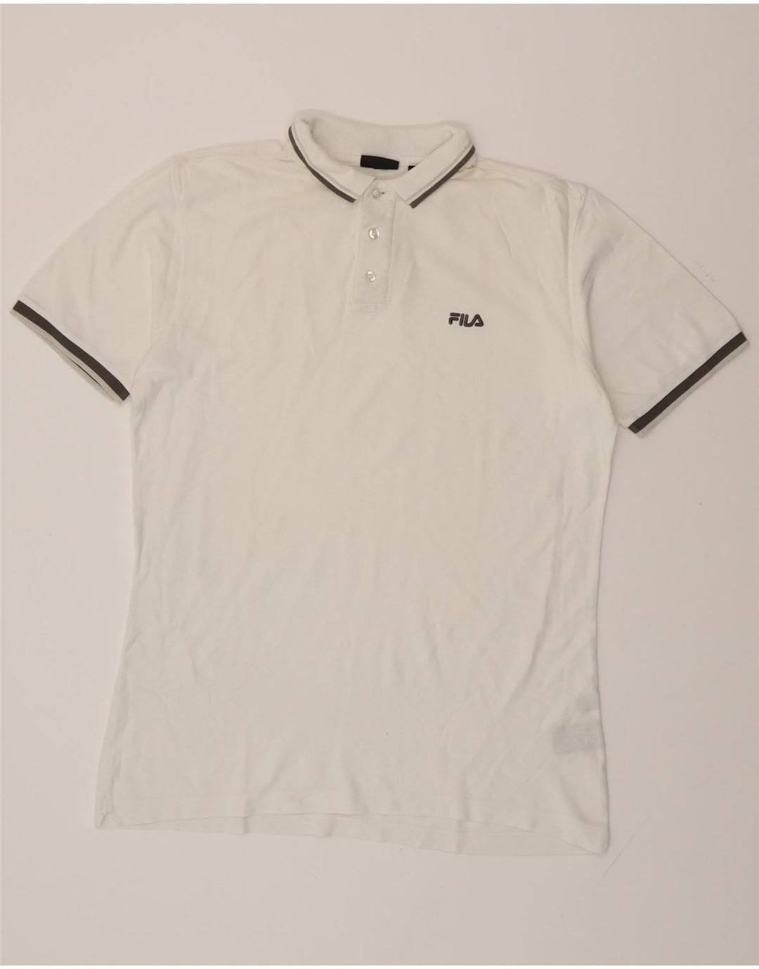 Ανδρικό πουκάμισο πόλο FILA μεγάλο λευκό