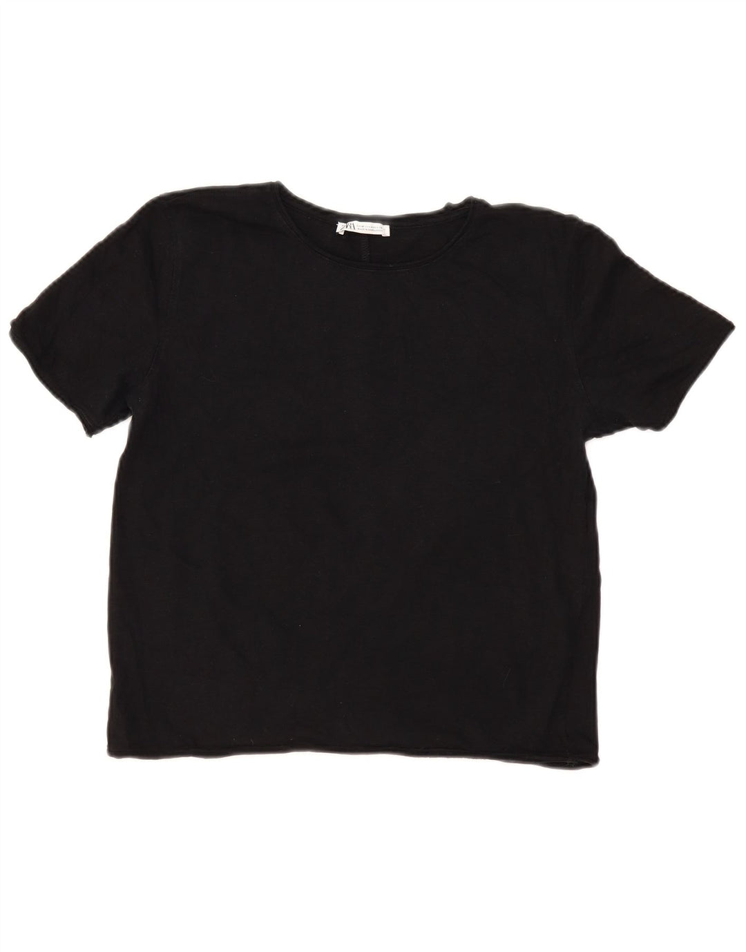 Zara Γυναικείο T-Shirt Top UK 12 Medium Black