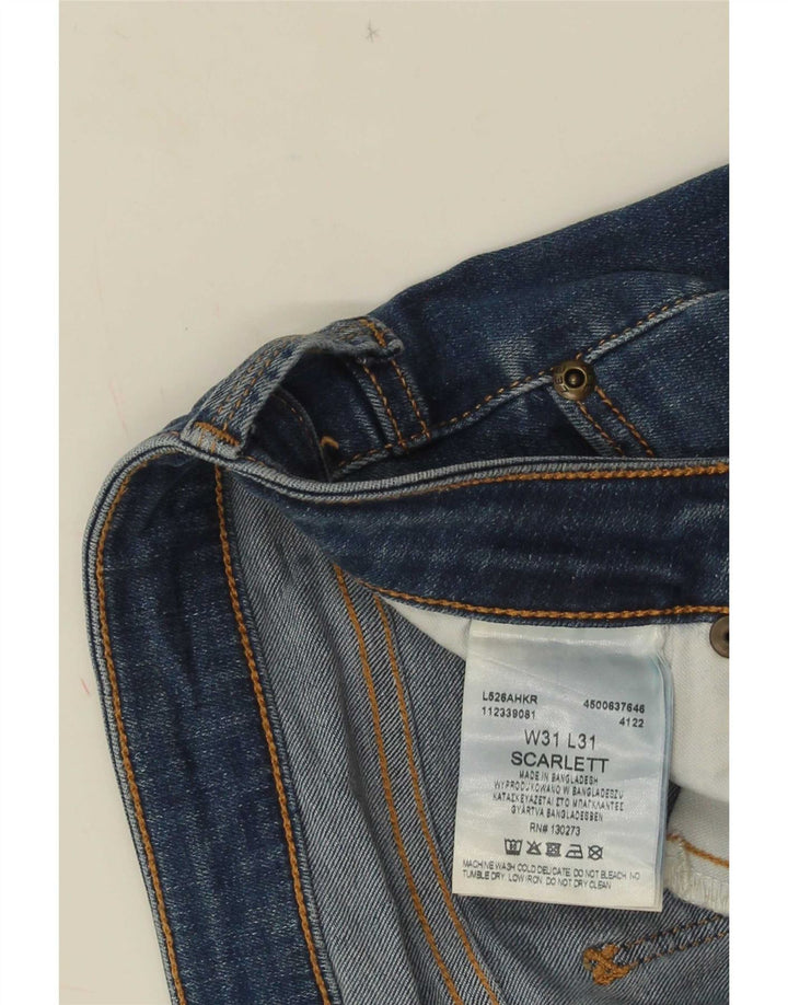 Lee Womens Scarlett Slim Jeans W31 L31 Blue Cotton