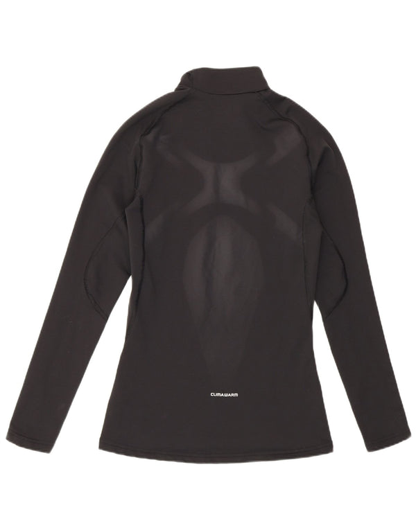 Adidas Γυναικείο Climawarm Graphic Top μακριά μανίκια UK 8 Μικρό μαύρο νάιλον
