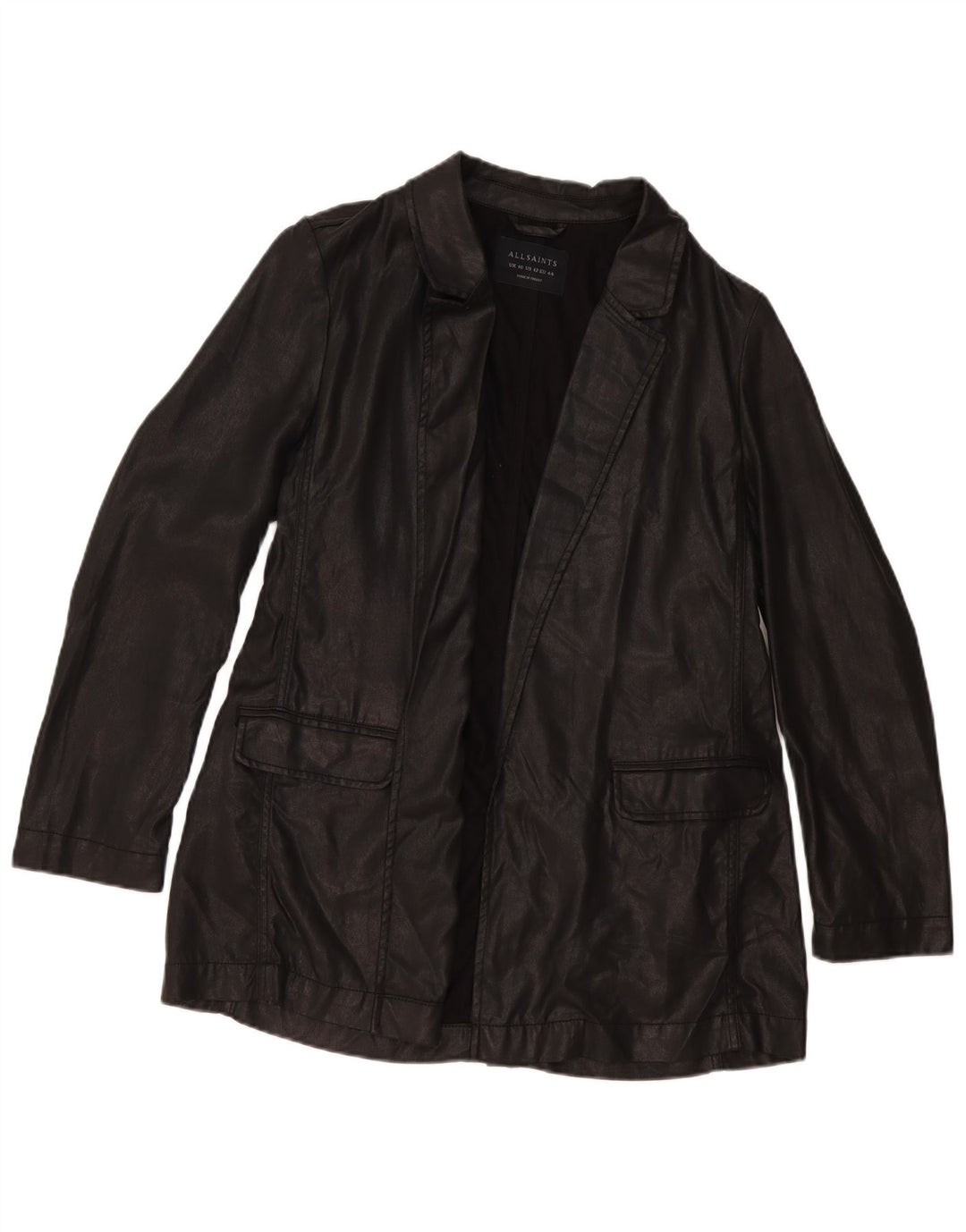 All Saints Γυναικείο Open Blazer Jacket UK 16 Large Black Lyocell