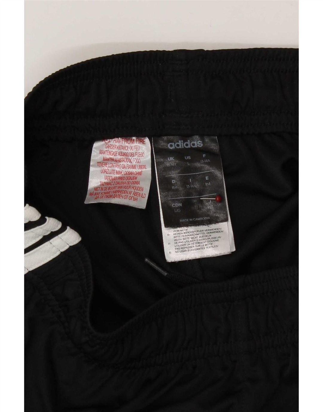 Adidas Boys Sport σορτς 13-14 ετών μαύρο πολυεστέρα