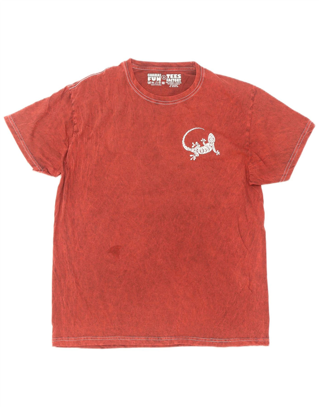 Vintage Ανδρικό T-Shirt Top Μικρό κόκκινο βαμβακερό