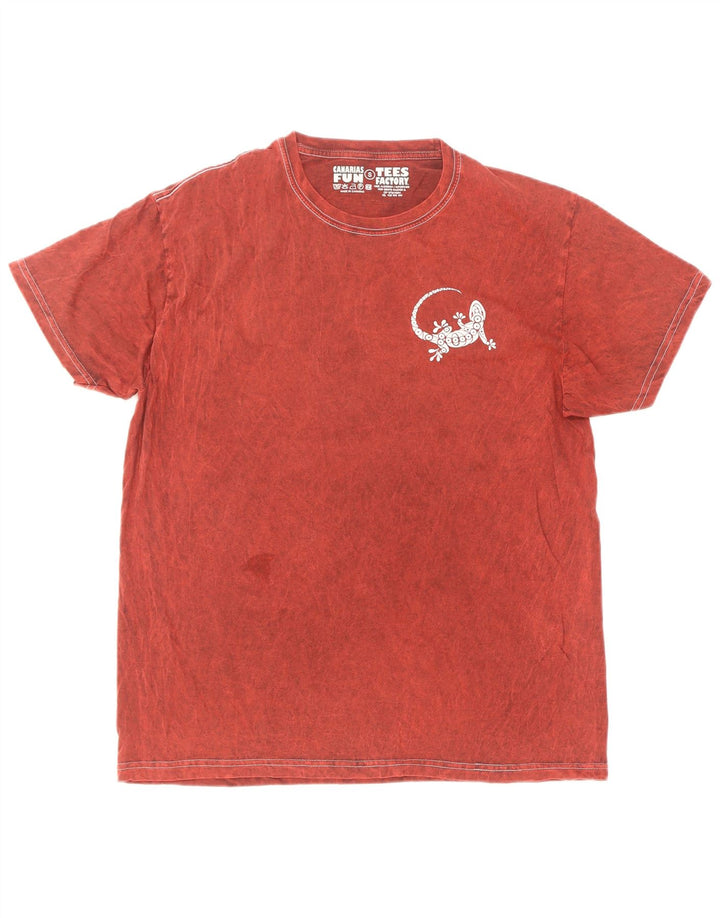 Vintage Ανδρικό T-Shirt Top Μικρό κόκκινο βαμβακερό