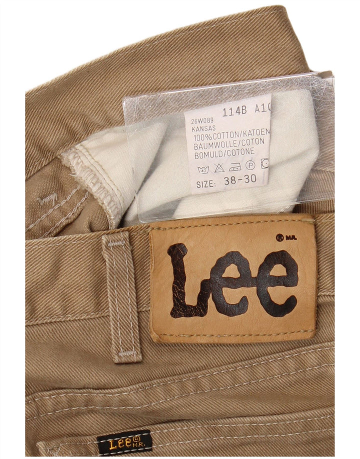 Lee Mens Tapered Jeans W38 L30 Καφέ Βαμβακερό