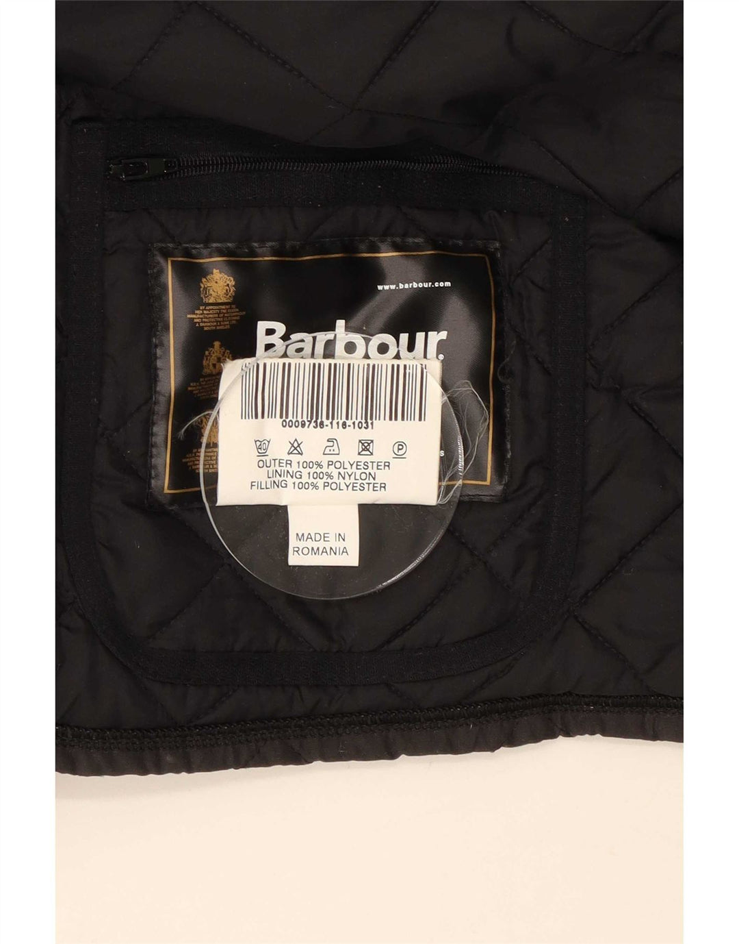Ανδρικό καπιτονέ μπουφάν Barbour UK 42 XL Μαύρο Πολυεστέρας