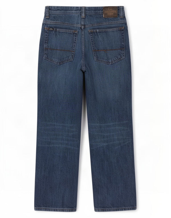 Lee Boys Dungarees Wide Leg Jeans 15-16 ετών W28 L29 Μπλε βαμβακερό