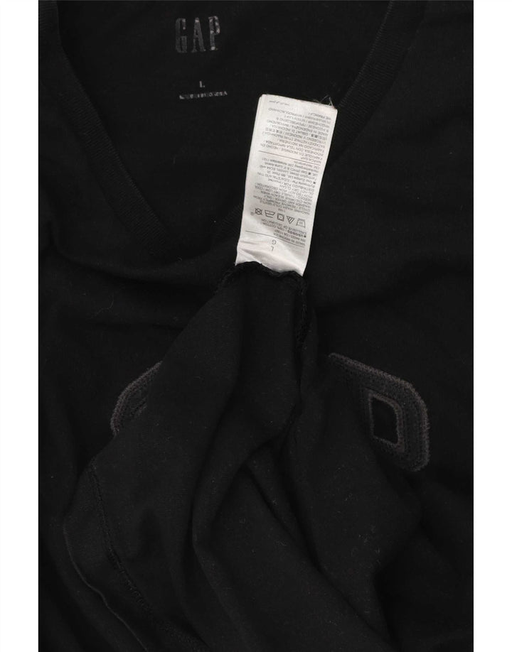 Ανδρικό γραφικό T-Shirt Gap Top μεγάλο μαύρο βαμβακερό