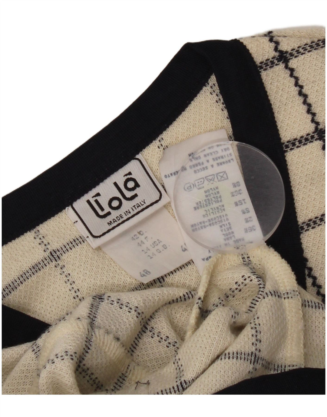 Liola γυναικείο πλεκτό μπουφάν blazer UK 14 LARGE μπεζ μαλλί