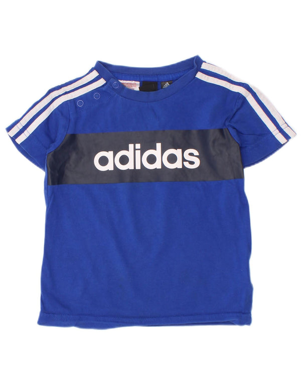 Γραφικό μπλουζάκι Adidas Baby Boys Top 12-18 μηνών Μπλε χρώματος βαμβακερό