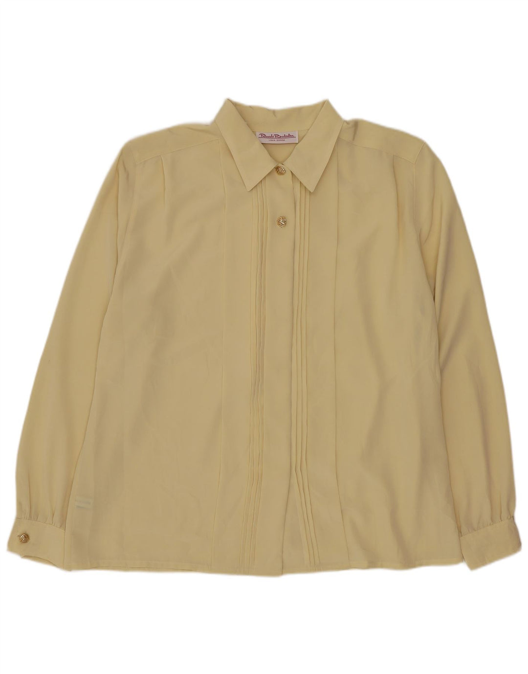 Renato Balestra γυναικείο πουκάμισο υπερμεγέθη μπλούζα IT 48 XL Beige Polyester