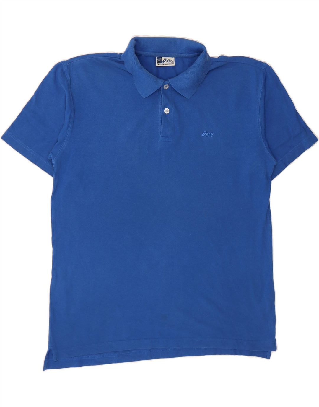 ASICS Mens Polo Shirt XL Blue Cotton Vintage Asics and Second-Hand Asics from Messina Hembry 