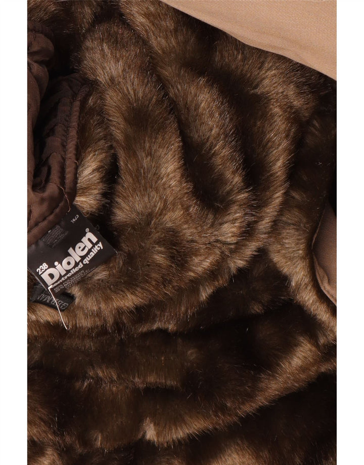 Diolen Γυναικείο παλτό Sherpa UK 16 Large Brown Πολυεστέρας