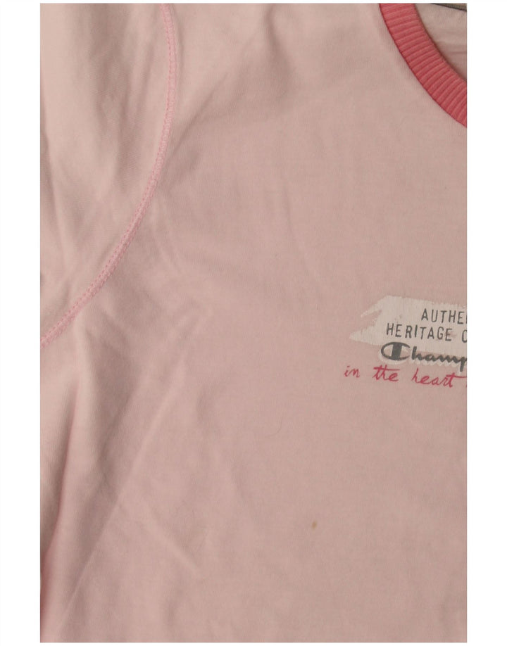 Champion Womens Heritage Classics Graphic T-shirt Top 12 Medium Pink