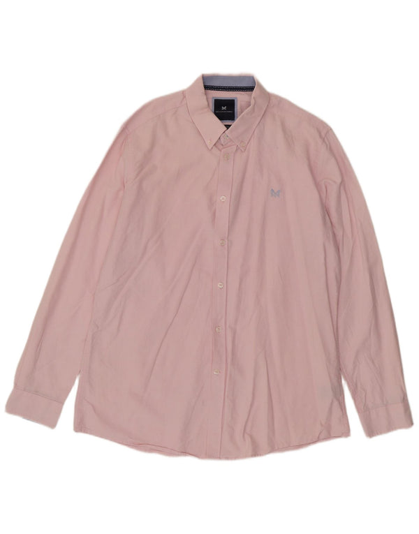 Ανδρικό πουκάμισο Crew Clothing Slim Fit XL Ροζ βαμβακερό