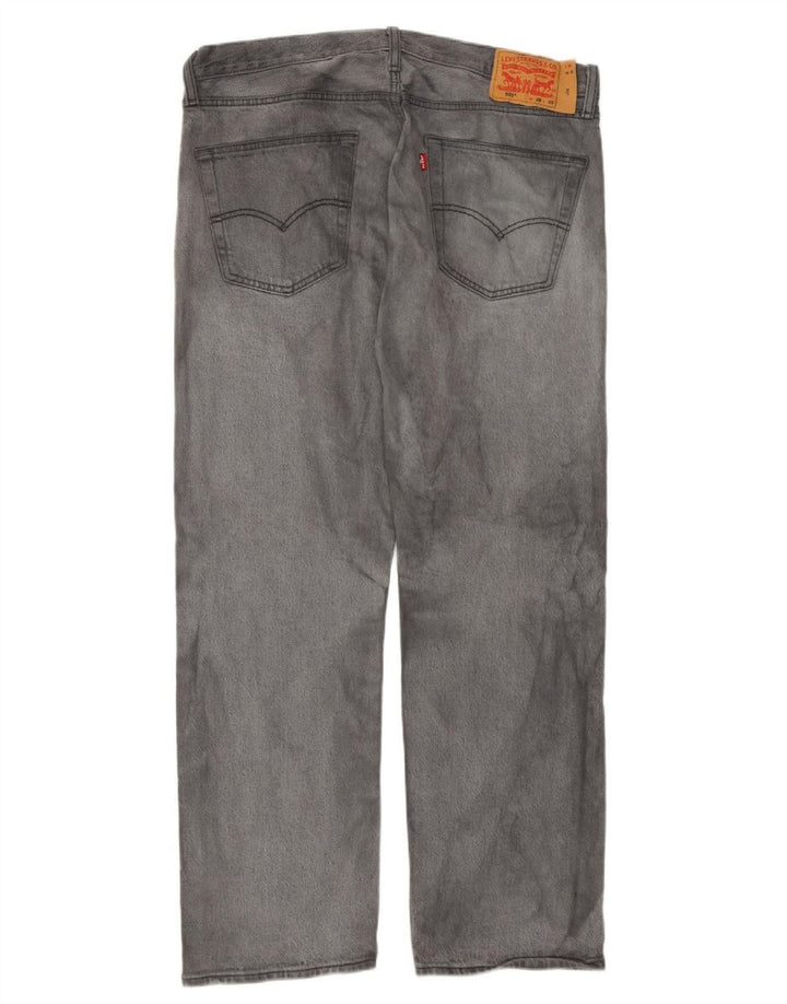 Levi's Mens 501 Straight Jeans W36 L30 Γκρι βαμβακερό