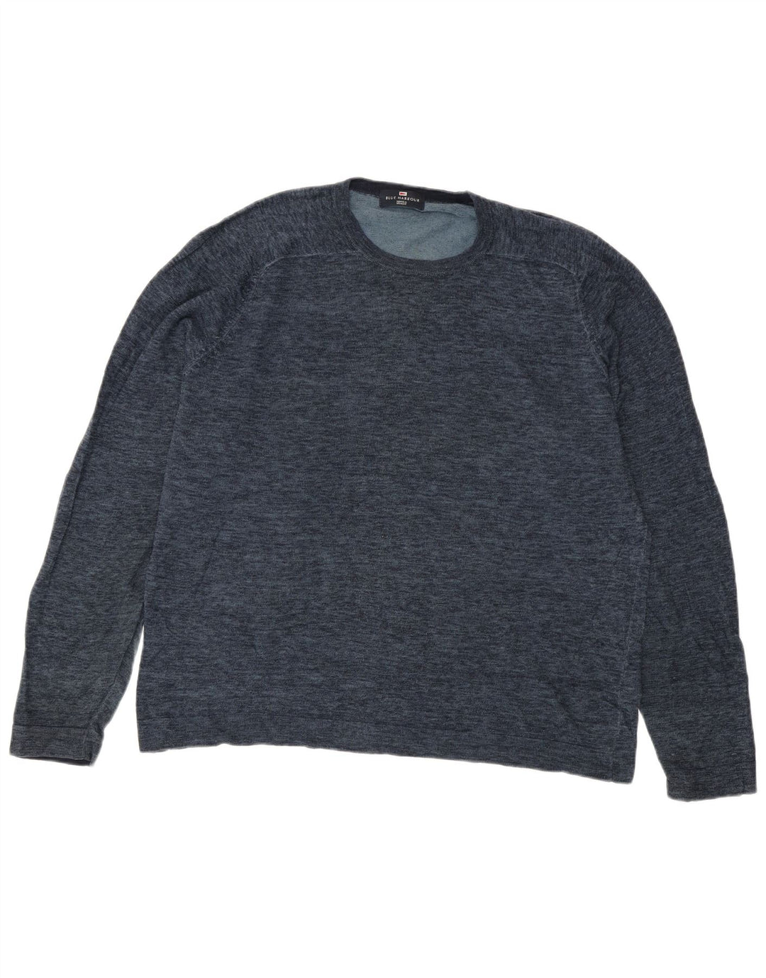 Marks & Spencer Ανδρικό μπλε πουλόβερ με λαιμόκοψη Harbor Crew Large Navy Blue