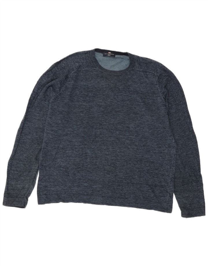 Marks & Spencer Ανδρικό μπλε πουλόβερ με λαιμόκοψη Harbor Crew Large Navy Blue