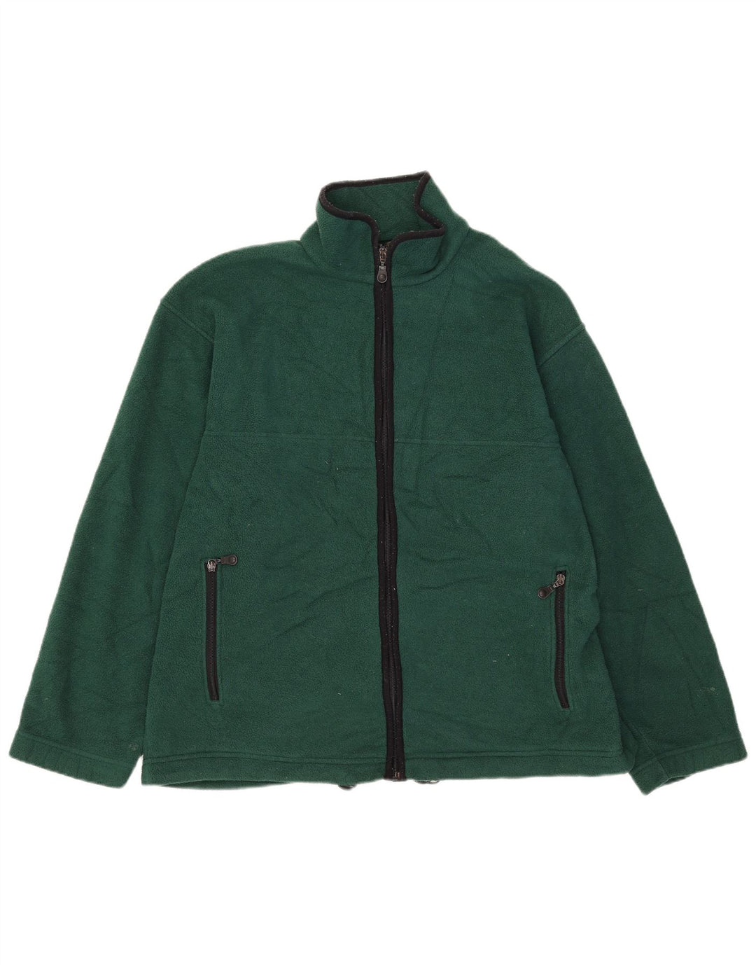 Marks & Spencer Mens Fleece Jacket UK 40 Large Green Polyester