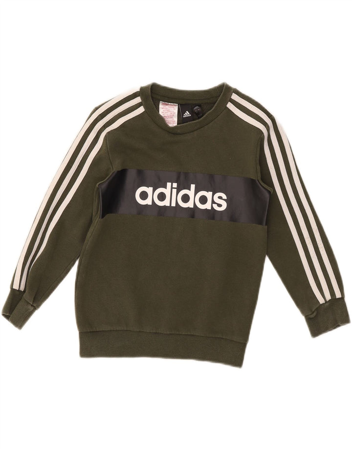 Adidas Boys Ολόσωμη φόρμα 6-7 ετών Χακί βαμβακερό