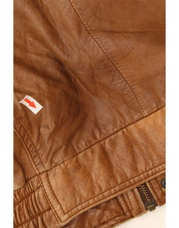 Vintage Ανδρικό Δερμάτινο Μπουφάν IT 56 2XL Καφέ