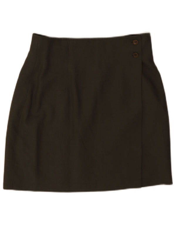 Sisley Womens Wrap Skirt W28 Medium Khaki Viscose