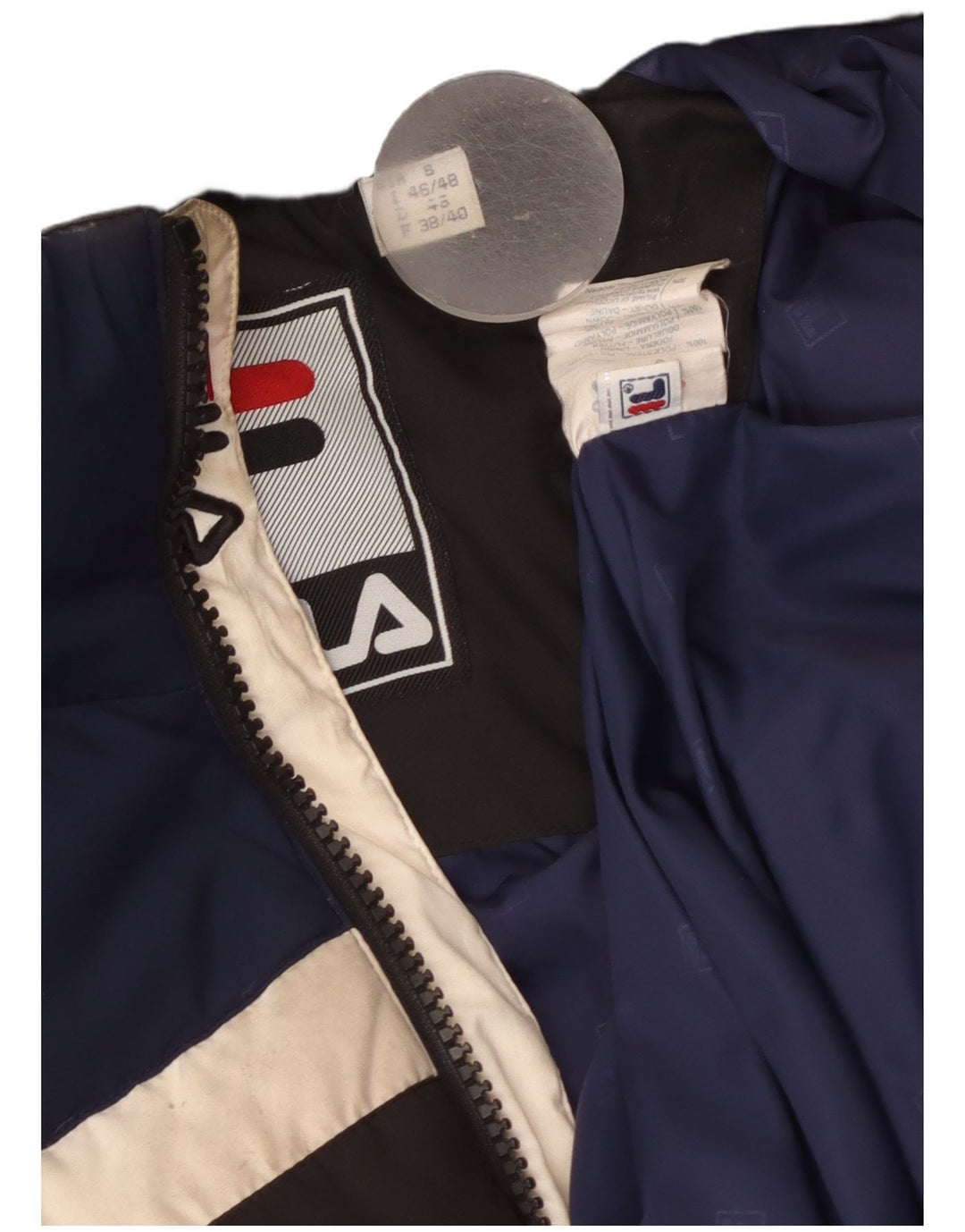 Fila Ανδρικό μπουφάν με επένδυση UK 36 Small Black Colourblock Polyester
