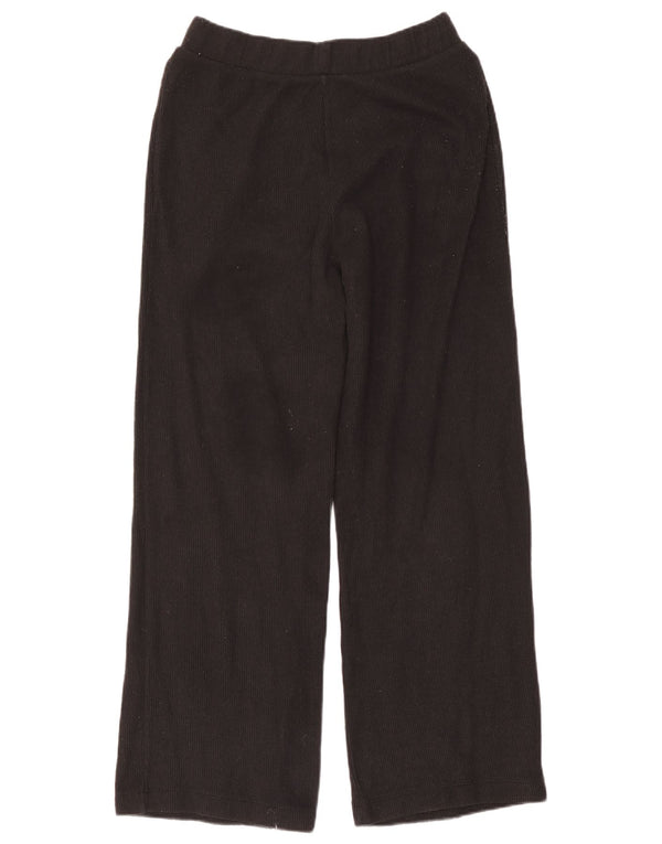 Γυναικείο πλεκτό Zara Παντελόνι Φαρδύ πόδι Medium W28 L28 Μαύρο βαμβακερό