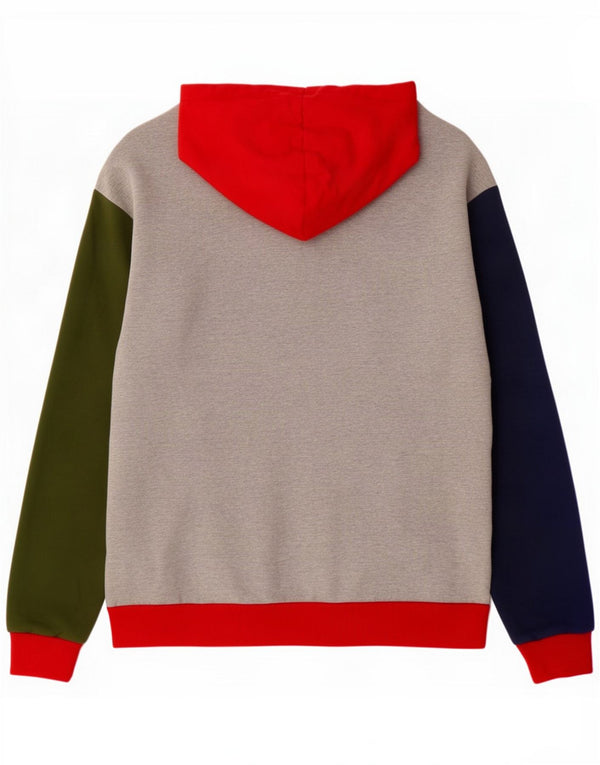 Ανδρικό πουλόβερ με κουκούλα με φερμουάρ Moschino Small Grey Colourblock Βαμβακερό