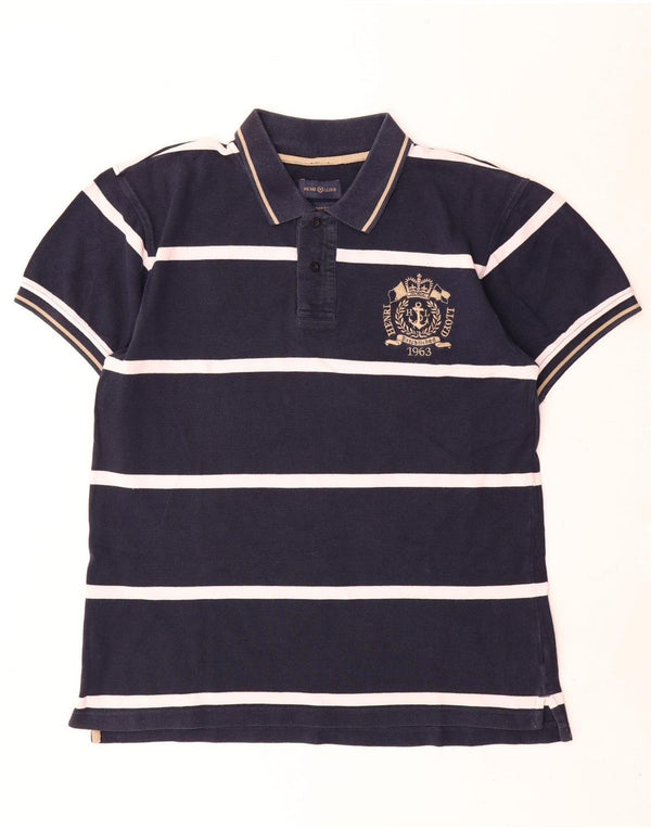 Ανδρικό Henri Lloyd Urban Fit Polo πουκάμισο XL Navy Blue ριγέ βαμβακερό