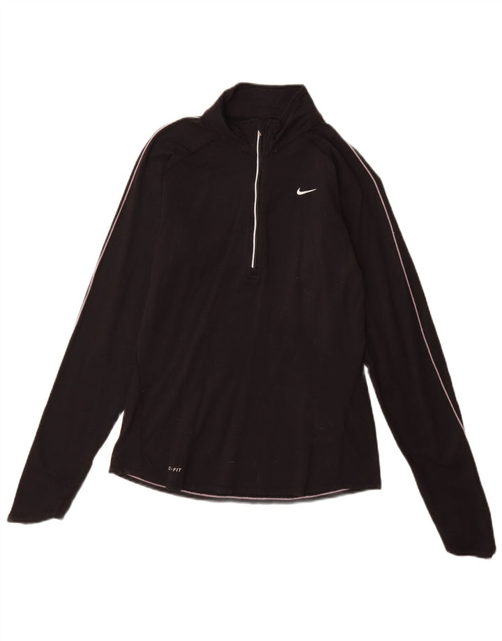 Γυναικεία φόρμα πουλόβερ Nike Dri Fit Top UK 8/10 Small Black Nylon