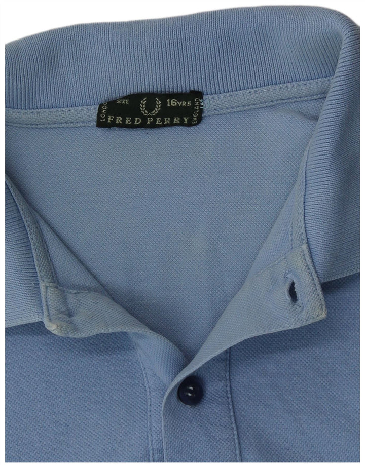 Fred Perry Boys Polo πουκάμισο 15-16 ετών Μπλε βαμβακερό
