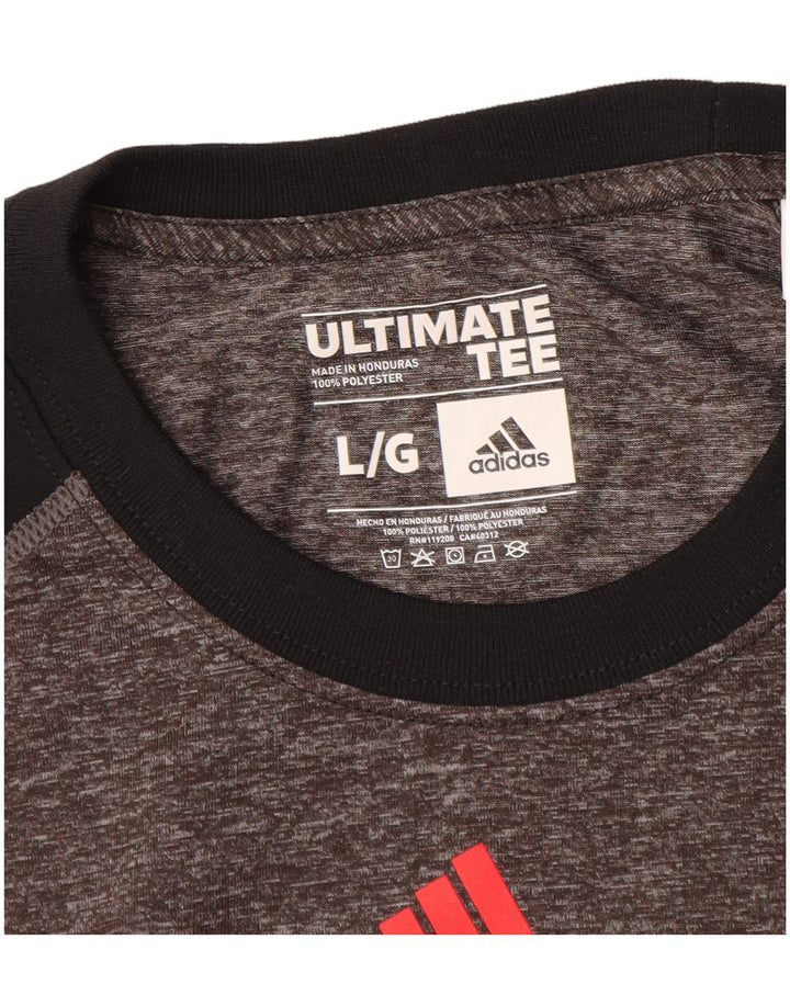 Ανδρικό γραφικό T-Shirt Adidas Top Large Grey Colourblock