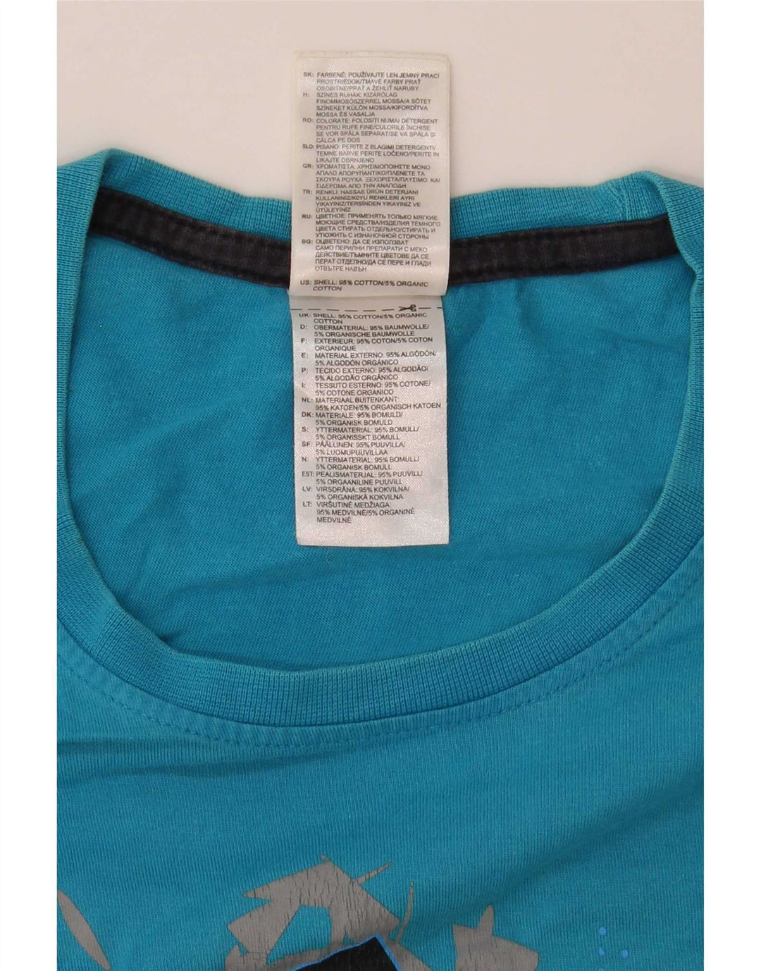 Ανδρικό γραφικό T-Shirt Adidas Top από μεσαίο μπλε βαμβακερό