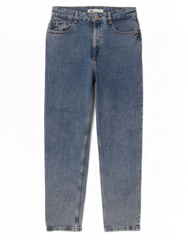 Zara Γυναικείο ίσιο τζιν EU 38 Small W28 L27 Μπλε βαμβακερό
