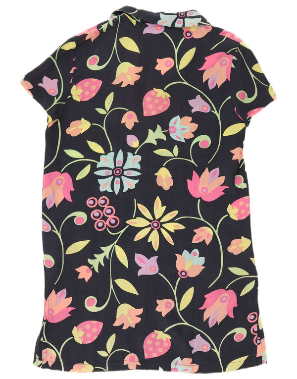 Γυναικείο κοντομάνικο πουκάμισο Occhi Verdi Φόρεμα IT 42 Medium Navy Blue Floral