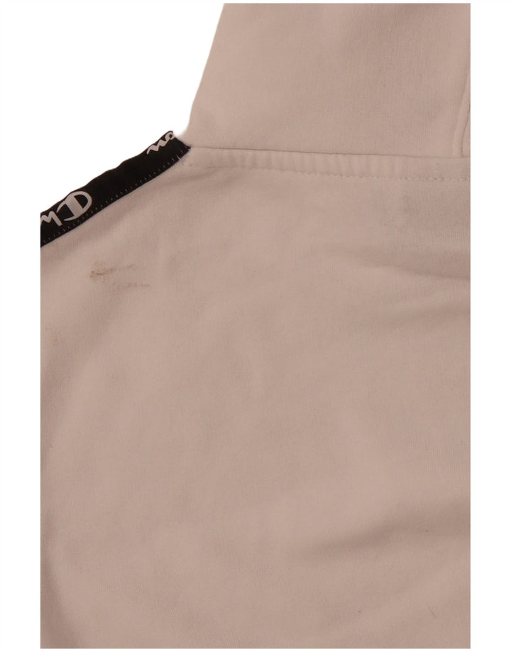 CHAMPION Boys Graphic Hoodie Jumper 13-14 Years XL White Colourblock