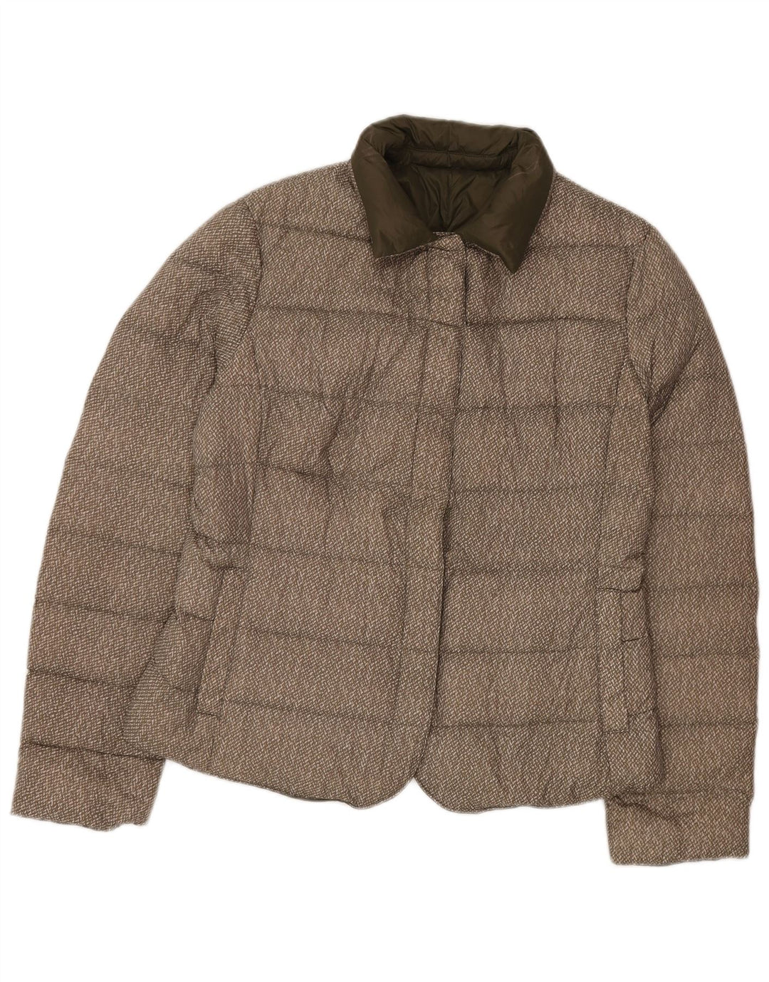 Γυναικείο μπουφάν Benetton με αναστρέψιμο padded UK 16 Large Green Polyamide