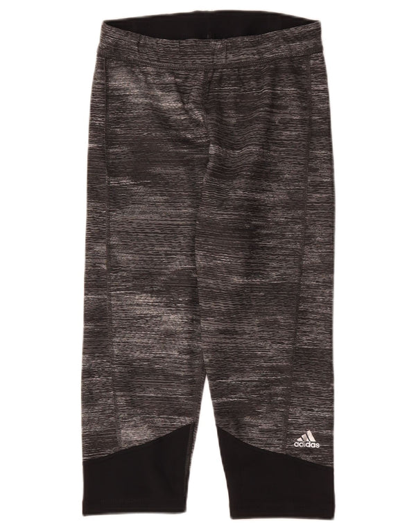 Γυναικεία Adidas Climalite Capri Leggings UK 12/14 Medium Grey Colourblock