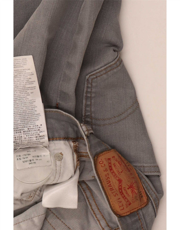 Levi's Mens 511 Slim Jeans W31 L27 Γκρι βαμβακερό