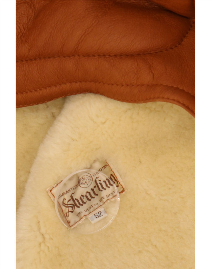 Ανδρικό Shearling Jacket VINTAGE IT 52 XL Καφέ Shearling