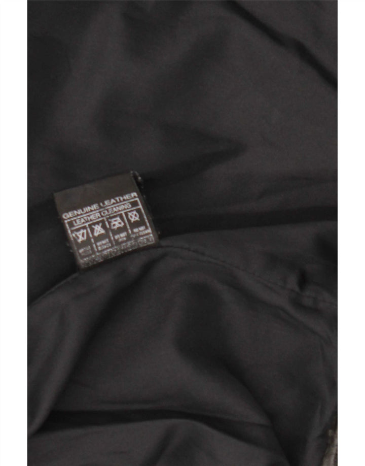 Vintage Ανδρικό Bomber Δερμάτινο Μπουφάν UK 36 Small Black