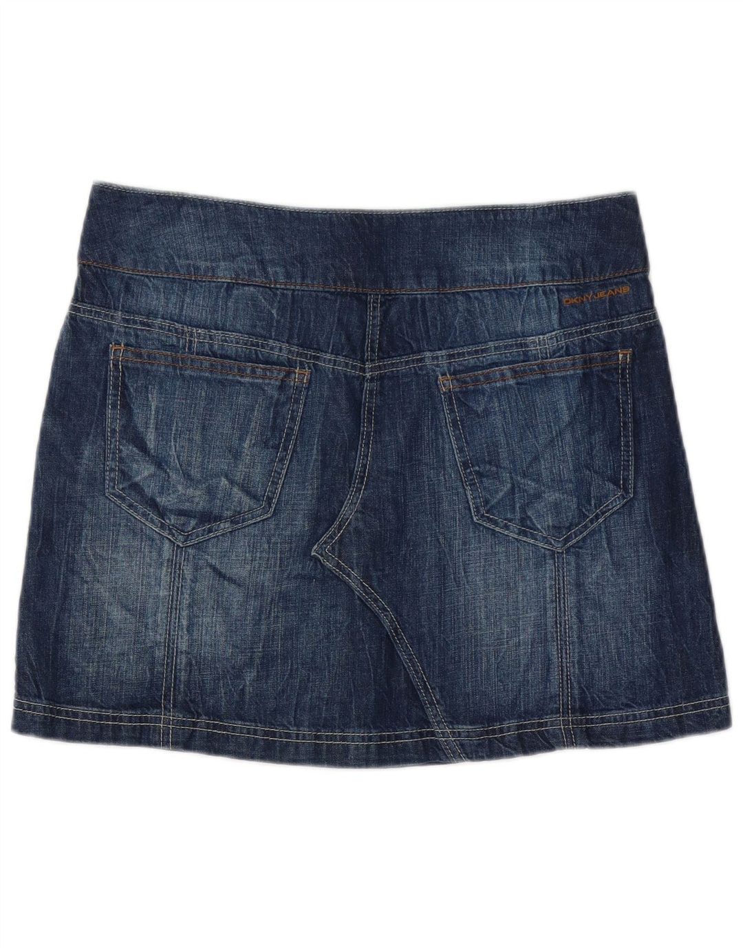 Dkny Γυναικεία Μίνι Τζιν Φούστα US 8 Medium W32 Μπλε